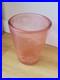 Vase Schneider Art Deco Verre Craquele Givre Rose Signé