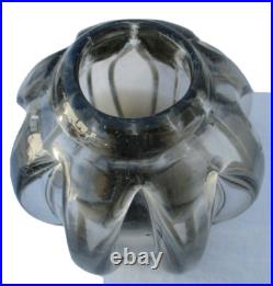 Vase Schneider verre fumé d'époque Art Deco bubbled glass vase