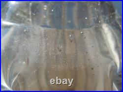 Vase Schneider verre fumé d'époque Art Deco bubbled glass vase