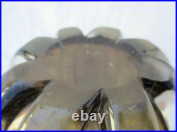 Vase Schneider verre fumé d'époque Art Deco bubbled glass vase