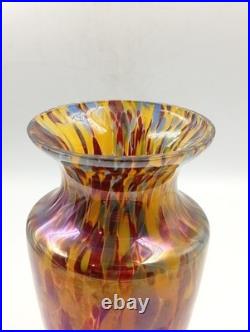 Vase Verre Art Déco Antonin Ruckl Kralik Bohème Moucheté Irisé Années 1920 1930