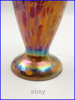 Vase Verre Art Déco Antonin Ruckl Kralik Bohème Moucheté Irisé Années 1920 1930