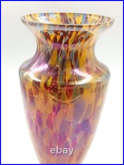 Vase Verre Art Déco Antonin Ruckl Kralik Bohème Moucheté Irisé Années 1920 1930