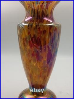 Vase Verre Art Déco Antonin Ruckl Kralik Bohème Moucheté Irisé Années 1920 1930