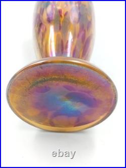 Vase Verre Art Déco Antonin Ruckl Kralik Bohème Moucheté Irisé Années 1920 1930