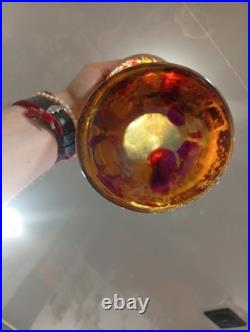 Vase Verre Art Déco Antonin Ruckl Kralik Bohème Moucheté Irisé Années 1920 1930