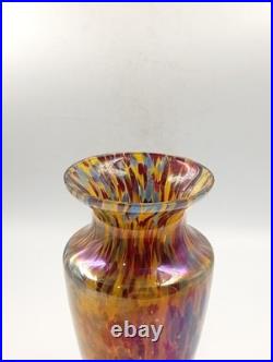 Vase Verre Art Déco Antonin Ruckl Kralik Bohème Moucheté Irisé Années 1920 1930