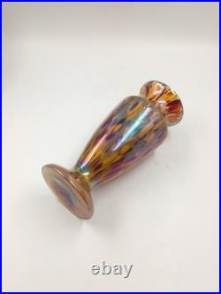 Vase Verre Art Déco Antonin Ruckl Kralik Bohème Moucheté Irisé Années 1920 1930