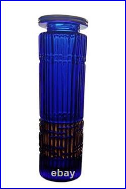 Vase Walther Glas bleu style mais non d'époque Art Déco mais vintage 50-60