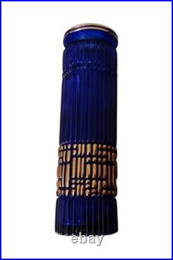 Vase Walther Glas bleu style mais non d'époque Art Déco mais vintage 50-60