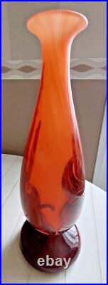 Vase art déco le Verre Français signé à décor prunes vers 1924 gravé a l'acide