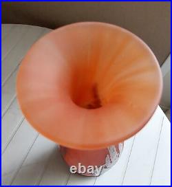 Vase art déco le Verre Français signé à décor prunes vers 1924 gravé a l'acide
