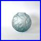 Vase boule Art Déco Arvers France (André Delatte) en verre bleu moulé-pressé