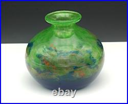 Vase en verre soufflé signé David GUERON (DEGUE) Art déco Excellent état