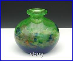 Vase en verre soufflé signé David GUERON (DEGUE) Art déco Excellent état