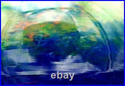 Vase en verre soufflé signé David GUERON (DEGUE) Art déco Excellent état