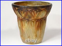 Vase pâte de verre G. Argy-Rousseau feuilles palmiers palmes Art Déco XXème
