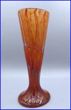 Vase pate de verre VERLYS Art Déco série Hautot décor intercalaire Era Daum