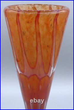 Vase pate de verre VERLYS Art Déco série Hautot décor intercalaire Era Daum
