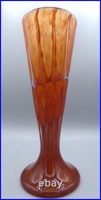 Vase pate de verre VERLYS Art Déco série Hautot décor intercalaire Era Daum