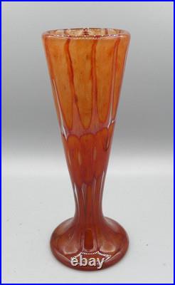Vase pate de verre VERLYS Art Déco série Hautot décor intercalaire Era Daum