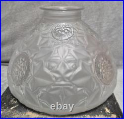 Vase pied De Lampe Art Deco Simonet Et Dieupart Verre Moulé