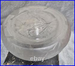 Vase pied De Lampe Art Deco Simonet Et Dieupart Verre Moulé