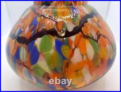 Vase pique-fleurs Clichy boule, verre laiton, époque art-déco, années 30