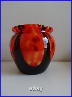 Vase verre Antonin Ruckl Bohémian Glass Art Déco