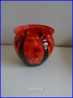 Vase verre Antonin Ruckl Bohémian Glass Art Déco