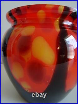 Vase verre Antonin Ruckl Bohémian Glass Art Déco