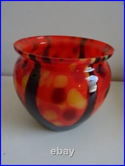 Vase verre Antonin Ruckl Bohémian Glass Art Déco