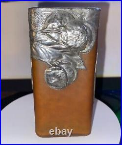 Vase verre art déco, réalisé en pate de verre et moulé à l'acide