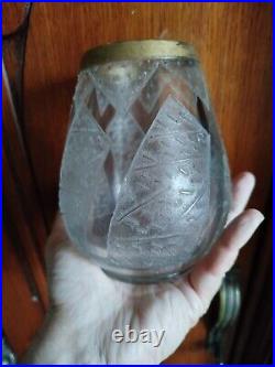 Vase verre cristal Daum Nancy Art Deco service Montgolfier