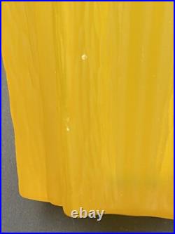 Vase verre jaune givré Walther Glas style Pierre D'Avesn Art deco étoile Vase verre jaune givré Walther Glas style Pierre D'Avesn Art deco étoile