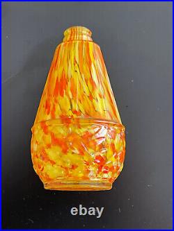 Vase verre miniature multicouches verrerie de Clichy décor végétal Art Déco