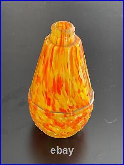 Vase verre miniature multicouches verrerie de Clichy décor végétal Art Déco