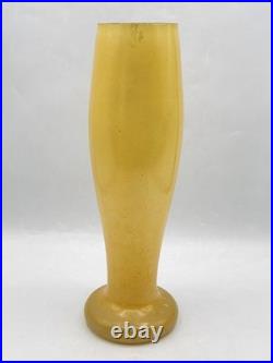 Vase verre soufflé émaillé à décor végétal signé Legras modèle Tournai Art Déco