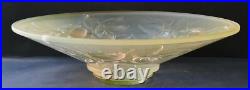 Vasque Lustre lampe ART DECO aux roses verre pressé Muller frères ouraline