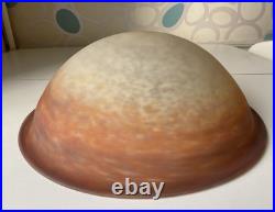 Vasque en pate de verre Muller Freres (lampe, suspension, lustre) Art Déco