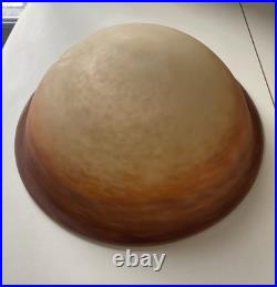 Vasque en pate de verre Muller Freres (lampe, suspension, lustre) Art Déco