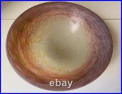 Vasque en pate de verre Muller Freres (lampe, suspension, lustre) Art Déco