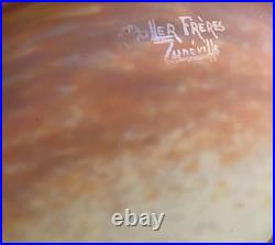 Vasque en pate de verre Muller Freres (lampe, suspension, lustre) Art Déco