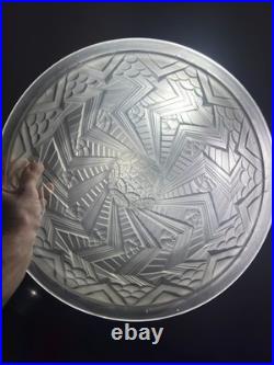 Vasque pour Lustre Abat-jour en Verre Moulé Art Déco Schneider