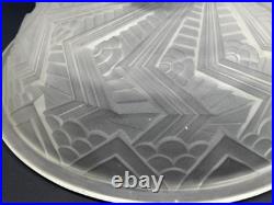 Vasque pour Lustre Abat-jour en Verre Moulé Art Déco Schneider