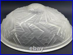 Vasque pour Lustre Abat-jour en Verre Moulé Art Déco Schneider
