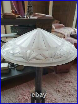 Vasque pour lustre suspension plafonnier lampe champignon art déco Degué Hubens