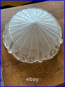 Vasque verre moulé pressé art deco decor de Fruits à Identifier