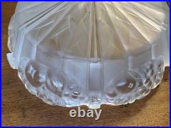 Vasque verre moulé pressé art deco decor de Fruits à Identifier