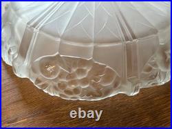 Vasque verre moulé pressé art deco decor de Fruits à Identifier